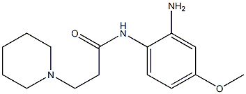 N-(2-amino-4-methoxyphenyl)-3-piperidin-1-ylpropanamide,,结构式