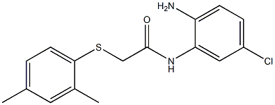 N-(2-amino-5-chlorophenyl)-2-[(2,4-dimethylphenyl)sulfanyl]acetamide Struktur