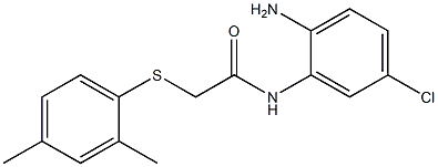 N-(2-amino-5-chlorophenyl)-2-[(2,4-dimethylphenyl)sulfanyl]acetamide 化学構造式