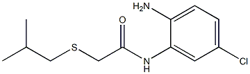 N-(2-amino-5-chlorophenyl)-2-[(2-methylpropyl)sulfanyl]acetamide 化学構造式