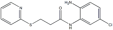 N-(2-amino-5-chlorophenyl)-3-(pyridin-2-ylsulfanyl)propanamide|