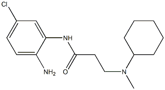 N-(2-amino-5-chlorophenyl)-3-[cyclohexyl(methyl)amino]propanamide 化学構造式