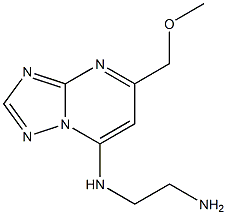 N-(2-aminoethyl)-N-[5-(methoxymethyl)[1,2,4]triazolo[1,5-a]pyrimidin-7-yl]amine 化学構造式