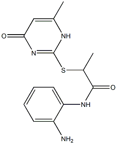 N-(2-aminophenyl)-2-[(6-methyl-4-oxo-1,4-dihydropyrimidin-2-yl)sulfanyl]propanamide Structure