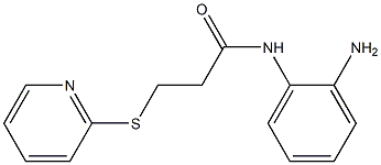 N-(2-aminophenyl)-3-(pyridin-2-ylsulfanyl)propanamide,,结构式