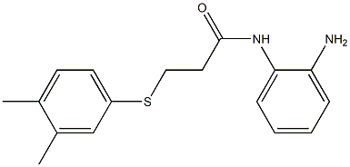 N-(2-aminophenyl)-3-[(3,4-dimethylphenyl)sulfanyl]propanamide Structure