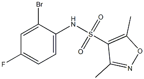 N-(2-bromo-4-fluorophenyl)-3,5-dimethyl-1,2-oxazole-4-sulfonamide Structure