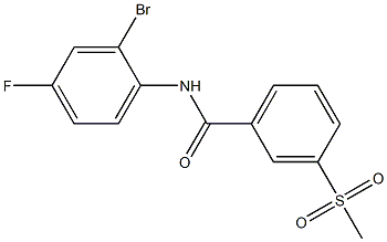 N-(2-bromo-4-fluorophenyl)-3-methanesulfonylbenzamide Structure