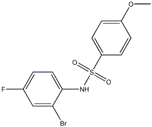 N-(2-bromo-4-fluorophenyl)-4-methoxybenzene-1-sulfonamide Struktur