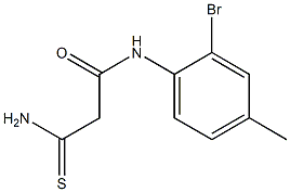 N-(2-bromo-4-methylphenyl)-2-carbamothioylacetamide 化学構造式