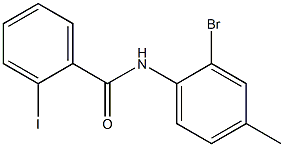 N-(2-bromo-4-methylphenyl)-2-iodobenzamide 化学構造式