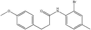 N-(2-bromo-4-methylphenyl)-3-(4-methoxyphenyl)propanamide 化学構造式