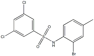 N-(2-bromo-4-methylphenyl)-3,5-dichlorobenzene-1-sulfonamide Structure