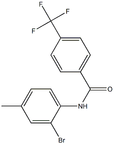 N-(2-bromo-4-methylphenyl)-4-(trifluoromethyl)benzamide 结构式