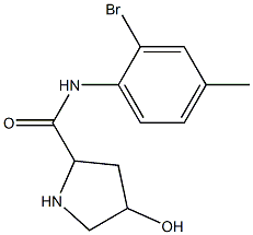 N-(2-bromo-4-methylphenyl)-4-hydroxypyrrolidine-2-carboxamide 结构式