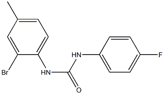 N-(2-bromo-4-methylphenyl)-N'-(4-fluorophenyl)urea Struktur