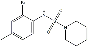 N-(2-bromo-4-methylphenyl)piperidine-1-sulfonamide 结构式