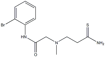 N-(2-bromophenyl)-2-[(2-carbamothioylethyl)(methyl)amino]acetamide|