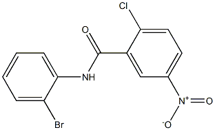 N-(2-bromophenyl)-2-chloro-5-nitrobenzamide,,结构式