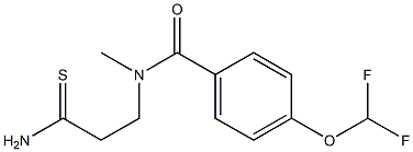 N-(2-carbamothioylethyl)-4-(difluoromethoxy)-N-methylbenzamide,,结构式