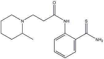 N-(2-carbamothioylphenyl)-3-(2-methylpiperidin-1-yl)propanamide,,结构式