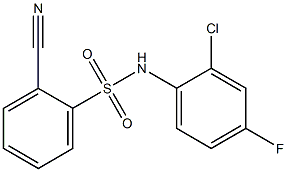 N-(2-chloro-4-fluorophenyl)-2-cyanobenzene-1-sulfonamide Structure