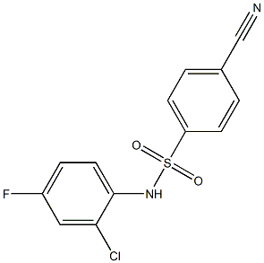 N-(2-chloro-4-fluorophenyl)-4-cyanobenzene-1-sulfonamide