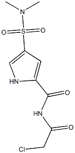 N-(2-chloroacetyl)-4-(dimethylsulfamoyl)-1H-pyrrole-2-carboxamide Struktur