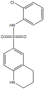 N-(2-chlorophenyl)-1,2,3,4-tetrahydroquinoline-6-sulfonamide 化学構造式