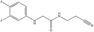 N-(2-cyanoethyl)-2-[(3,4-difluorophenyl)amino]acetamide Struktur