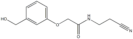 N-(2-cyanoethyl)-2-[3-(hydroxymethyl)phenoxy]acetamide 化学構造式