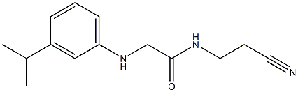 N-(2-cyanoethyl)-2-{[3-(propan-2-yl)phenyl]amino}acetamide,,结构式