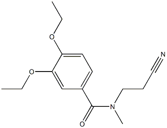 N-(2-cyanoethyl)-3,4-diethoxy-N-methylbenzamide 化学構造式