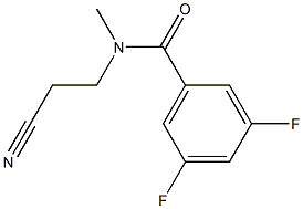 N-(2-cyanoethyl)-3,5-difluoro-N-methylbenzamide,,结构式