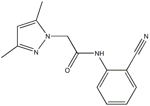 N-(2-cyanophenyl)-2-(3,5-dimethyl-1H-pyrazol-1-yl)acetamide Structure