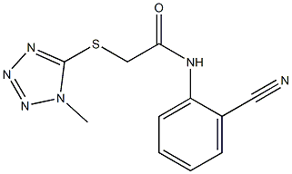 N-(2-cyanophenyl)-2-[(1-methyl-1H-1,2,3,4-tetrazol-5-yl)sulfanyl]acetamide 结构式