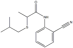 N-(2-cyanophenyl)-2-[(2-methylpropyl)sulfanyl]propanamide Struktur