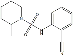 N-(2-cyanophenyl)-2-methylpiperidine-1-sulfonamide,,结构式