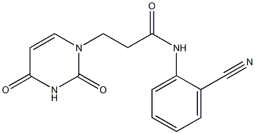 N-(2-cyanophenyl)-3-(2,4-dioxo-1,2,3,4-tetrahydropyrimidin-1-yl)propanamide 结构式