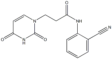 N-(2-cyanophenyl)-3-(2,4-dioxo-1,2,3,4-tetrahydropyrimidin-1-yl)propanamide,,结构式