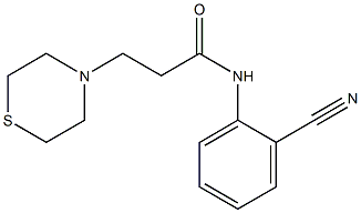 N-(2-cyanophenyl)-3-(thiomorpholin-4-yl)propanamide Struktur