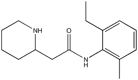 N-(2-ethyl-6-methylphenyl)-2-(piperidin-2-yl)acetamide Struktur