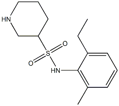 N-(2-ethyl-6-methylphenyl)piperidine-3-sulfonamide 结构式