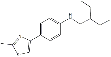 N-(2-ethylbutyl)-4-(2-methyl-1,3-thiazol-4-yl)aniline 结构式