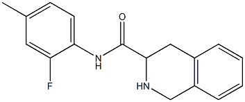 N-(2-fluoro-4-methylphenyl)-1,2,3,4-tetrahydroisoquinoline-3-carboxamide 结构式