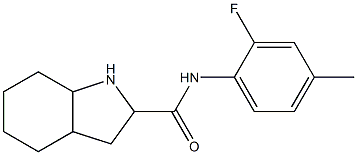 N-(2-fluoro-4-methylphenyl)-octahydro-1H-indole-2-carboxamide 化学構造式