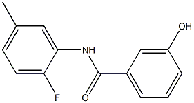 N-(2-fluoro-5-methylphenyl)-3-hydroxybenzamide 结构式