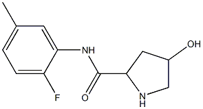 N-(2-fluoro-5-methylphenyl)-4-hydroxypyrrolidine-2-carboxamide Struktur