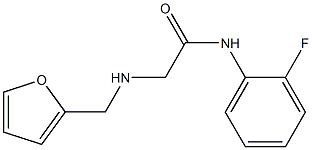 N-(2-fluorophenyl)-2-[(furan-2-ylmethyl)amino]acetamide 化学構造式