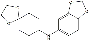 N-(2H-1,3-benzodioxol-5-yl)-1,4-dioxaspiro[4.5]decan-8-amine 结构式
